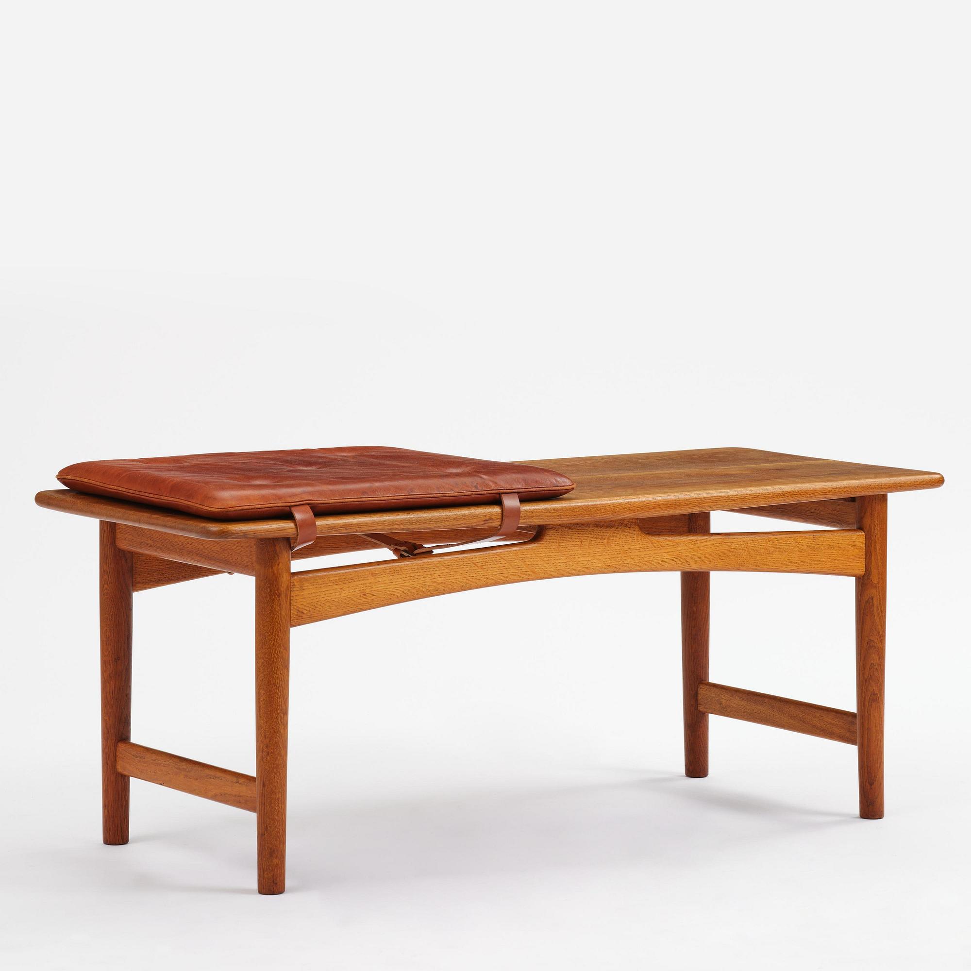 Børge Mogensen, a rare oak bench, cabinetmaker Erhard Rasmussen, Denmark, 1950s.