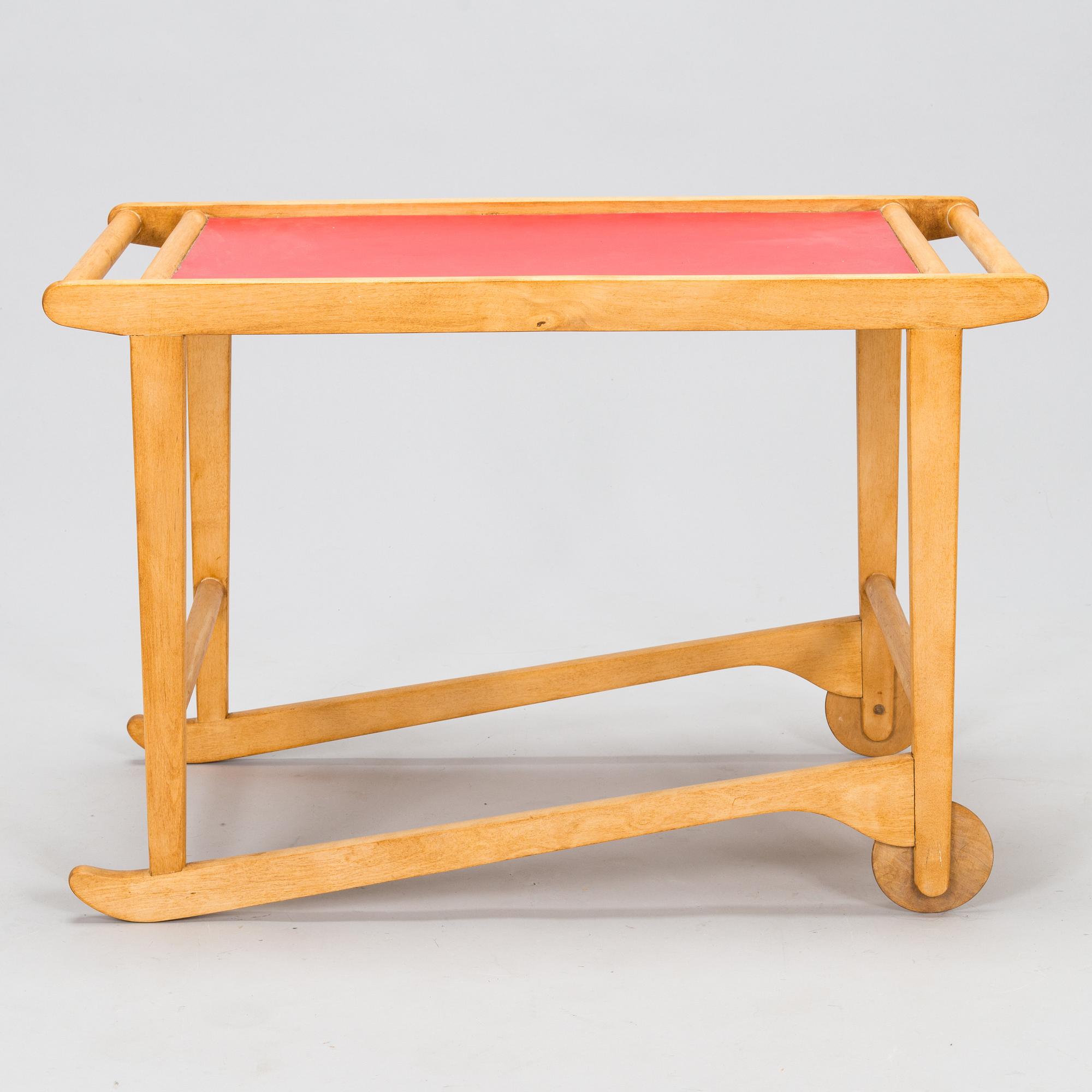 Ilmari Tapiovaara, a 1940's tea trolley for Keravan Puuteollisuus, Finland.