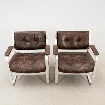 Karl Erik Ekselius, a pair of "Mondo" armchairs for JOC furniture, late 20th century.