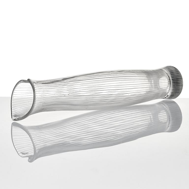 Tapio Wirkkala, a 'Tuonelas flod' glass vase, Iittala, Finland, model 3522.