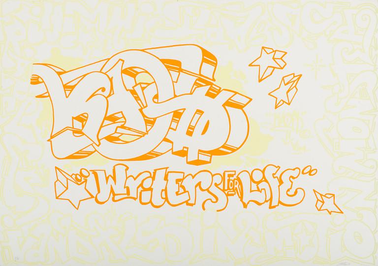 AKAY, BATES, REASON, BLIND and ceveral other scandinavian graffiti legends, eight screen prints, signed and dated -97.