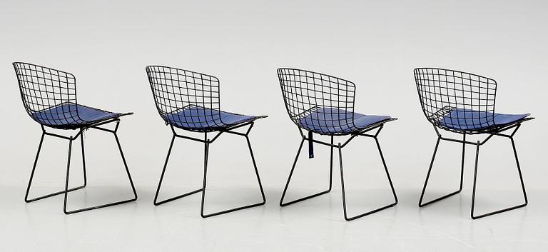 STOLAR, 4 st, "Sidechair", Harry Bertoia, Knoll, 1950-60-tal.