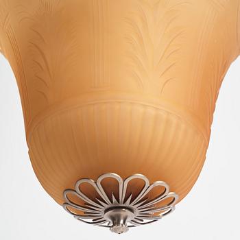 Edward Hald, a chandelier model "HD 55", Orrefors, ca 1928.