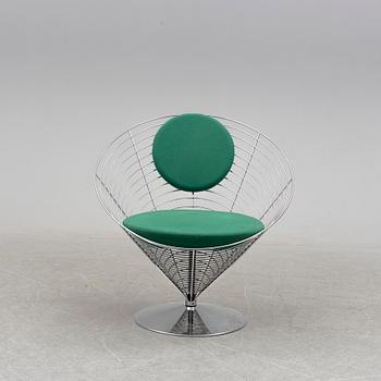 a 'Wire Cone' chair by Verner Panton, for Fritz Hansen, Denmark 1988.