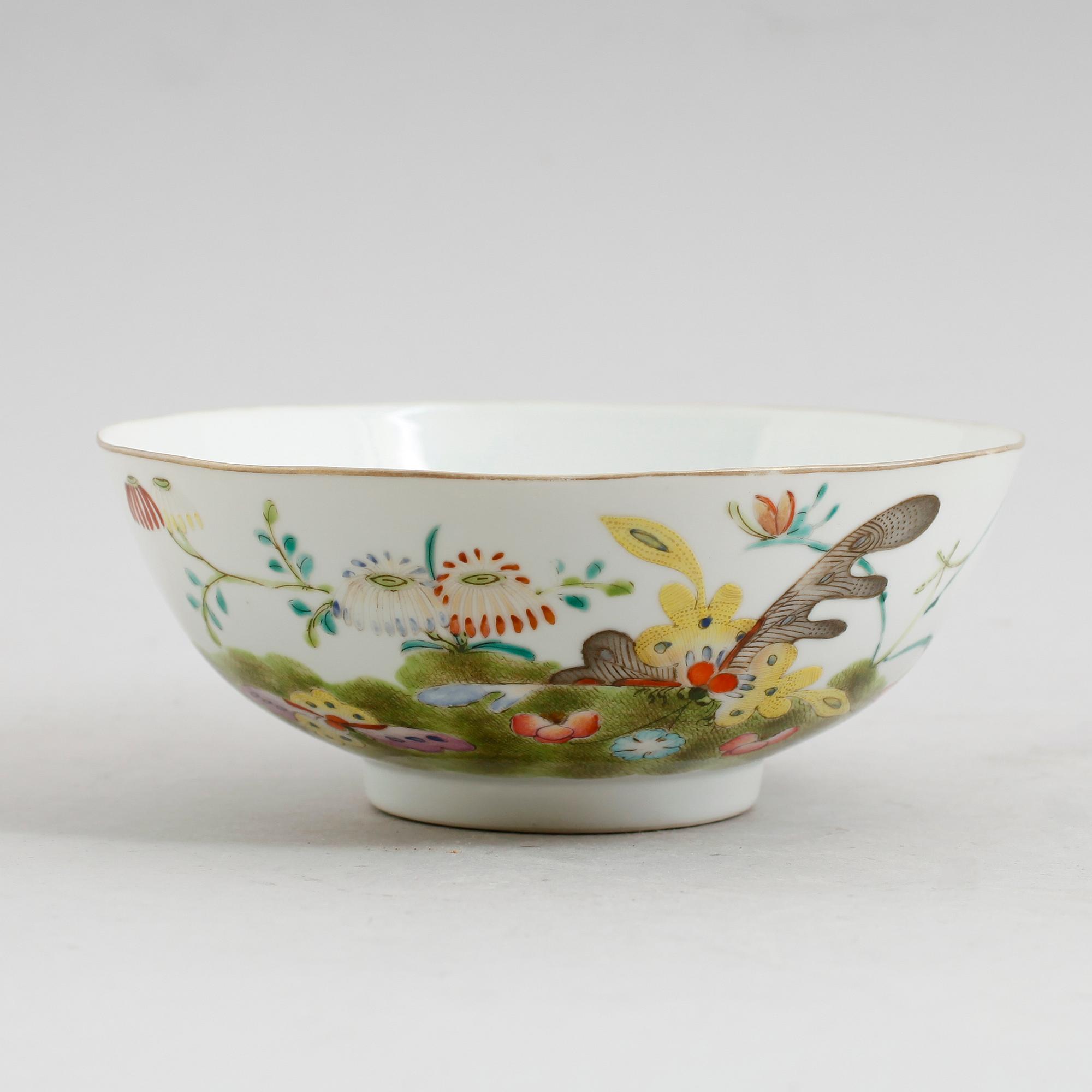 SKÅL, porslin, Kina, sekelskiftet 1900.