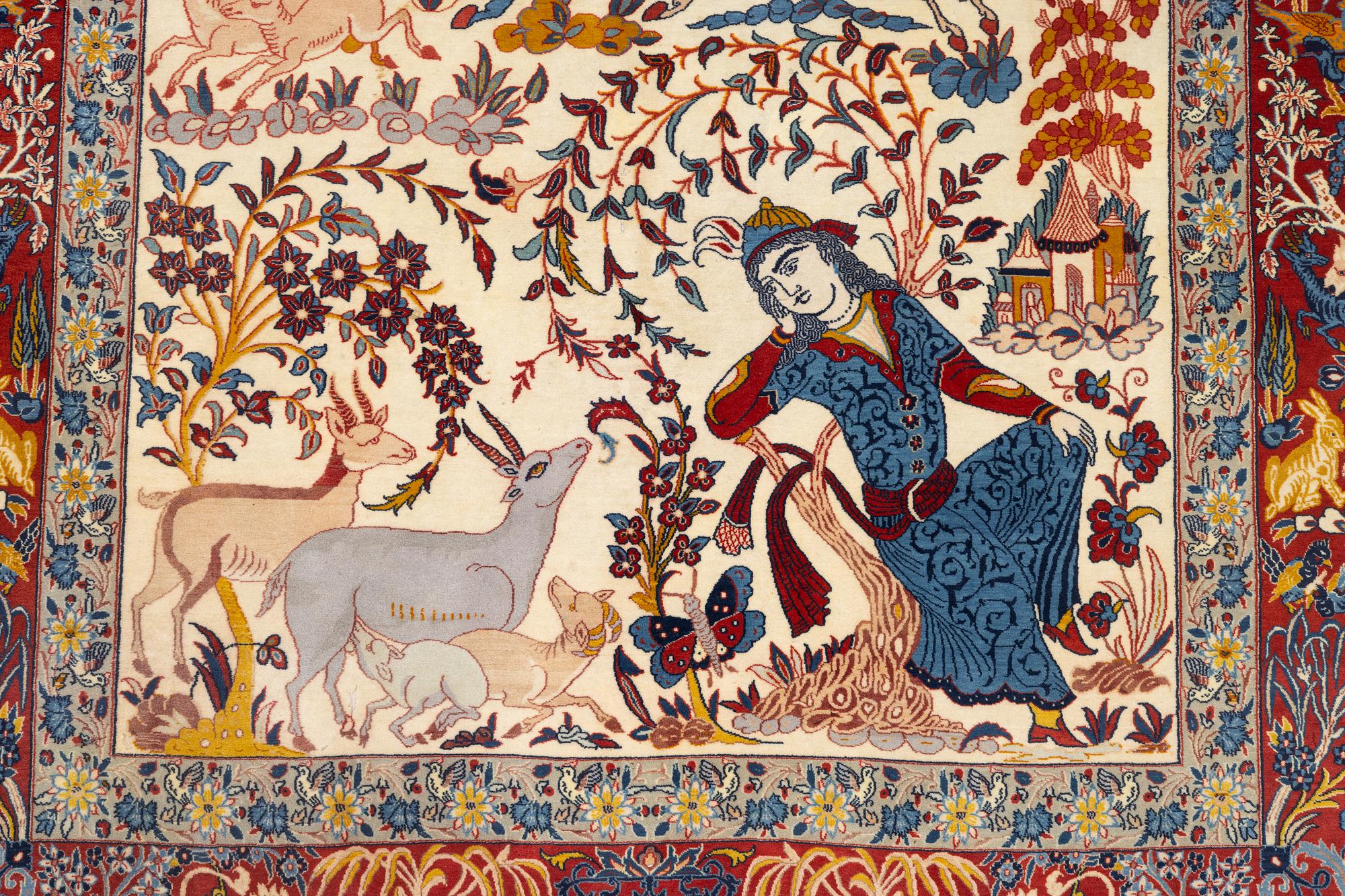 Matta, semiantik Isfahan, centrala Iran c. 225 x 143 cm.