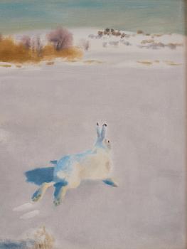 Bruno Liljefors, Bounding Winter Hare.