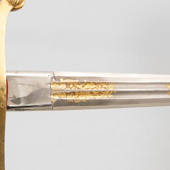 A Swedish infantry officer's sabre, 1899 pattern with scabbard.