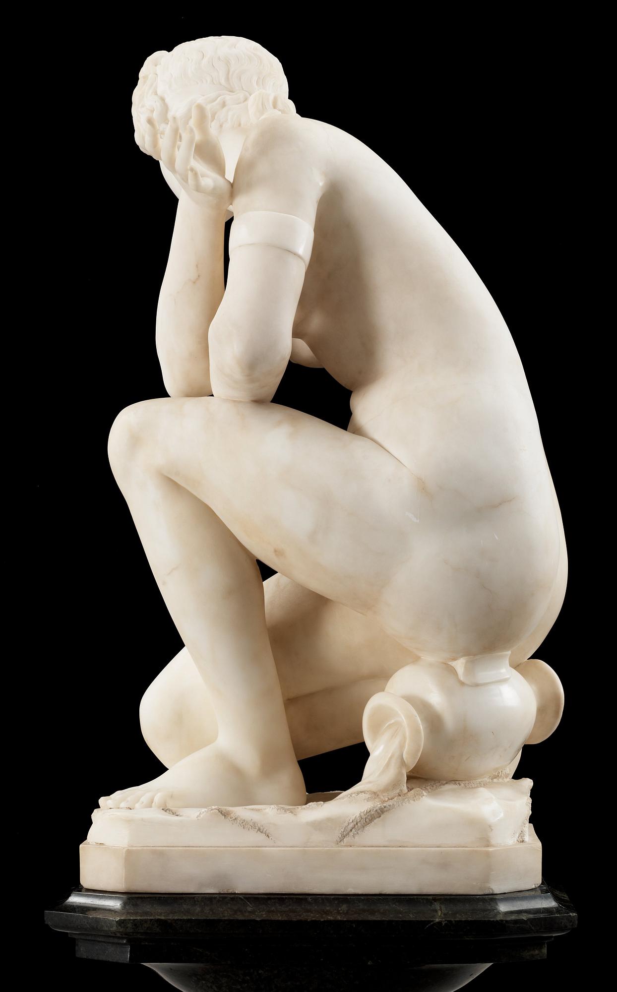 OKÄND KONSTNÄR, skulptur, alabaster, 1800/1900-tal.
