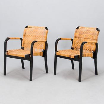 Alvar Aalto, karmstolar, 4 st, modell 45, för Artek 1970-tal.