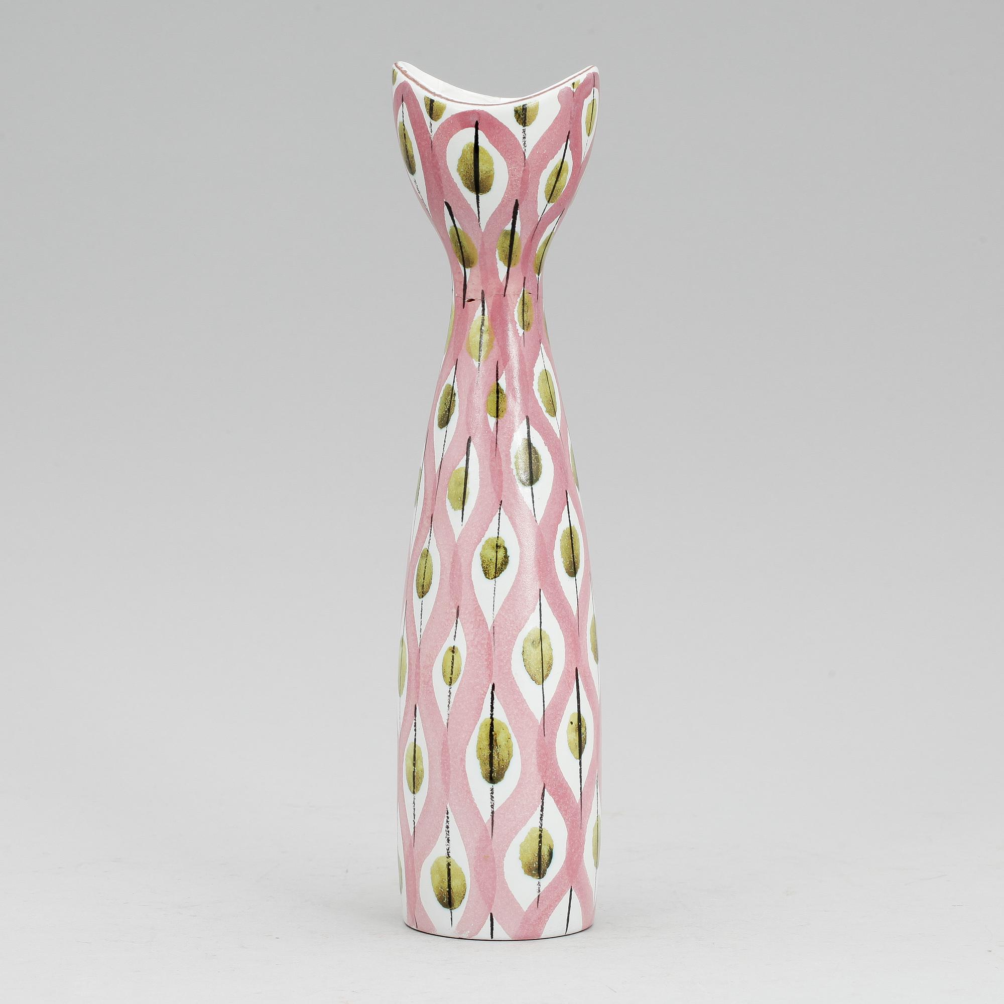 VAS, fajans Stig Lindberg samt VAS, porslin, Karin Björqvist Gustavsberg, 1950-tal.