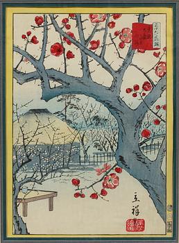 UTAGAWA HIROSHIGE II, träsnitt, Japan, 1800-tal.