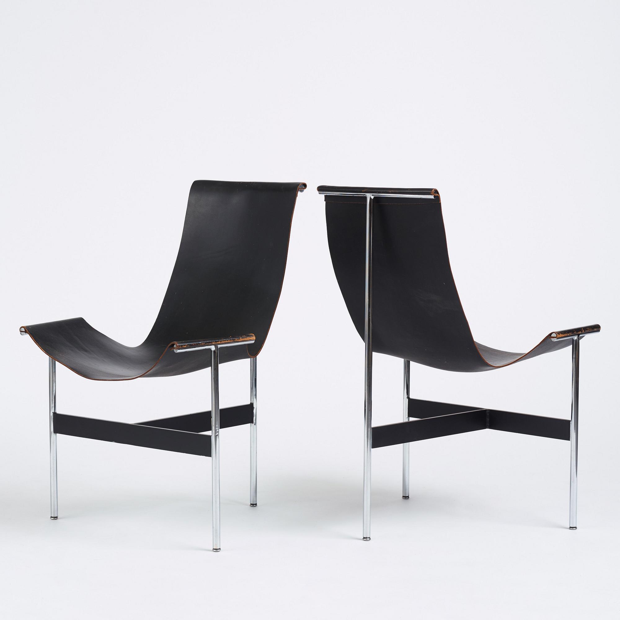 William Katavolos, Douglas Kelley & Ross Littell, 4 stolar modell "3LC T-Chair", Laverne International, USA, efter 1952.