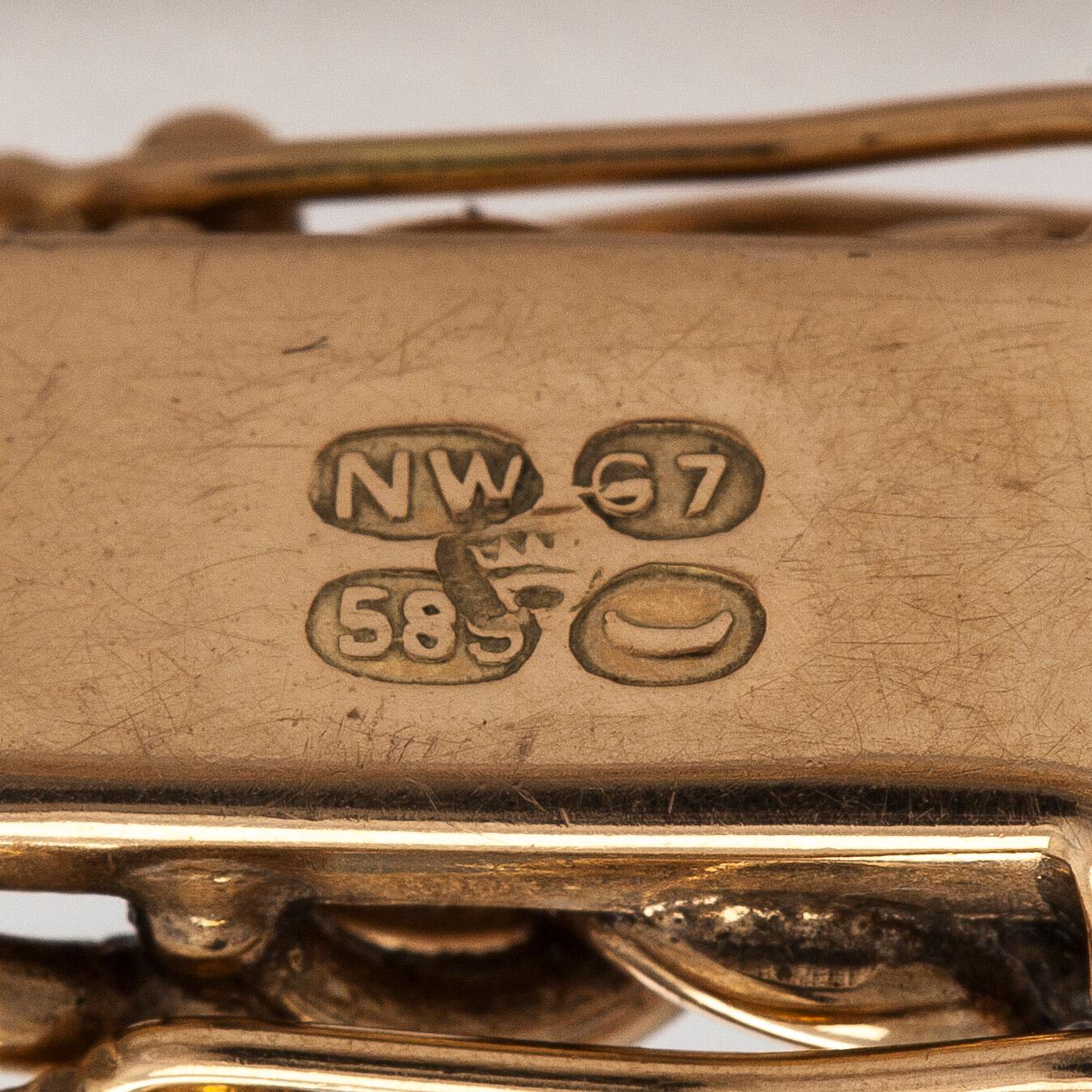 A 14K gold bracelet, Westerback Helsinki 1960.