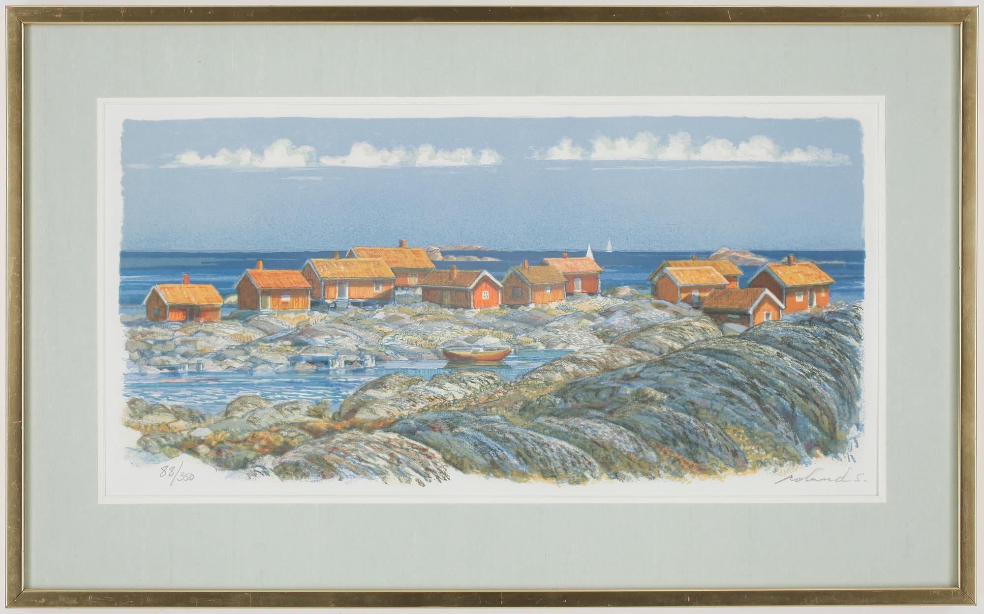 ROLAND SVENSSON, färglitografi, sign 88/350.