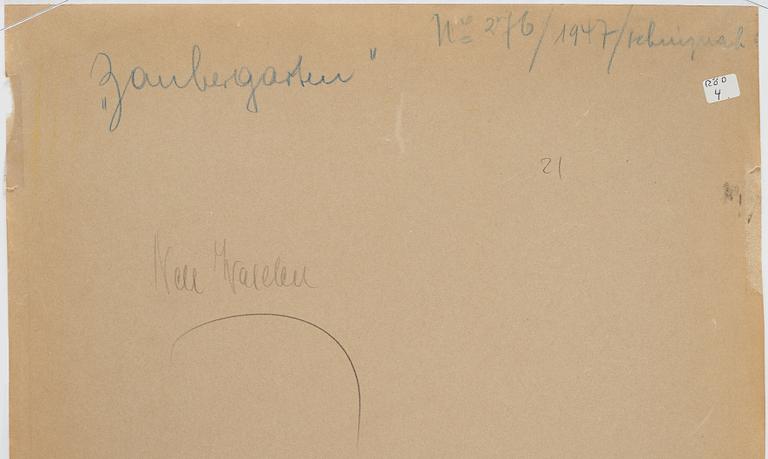 NELL WALDEN, mixed media on paper, signed.