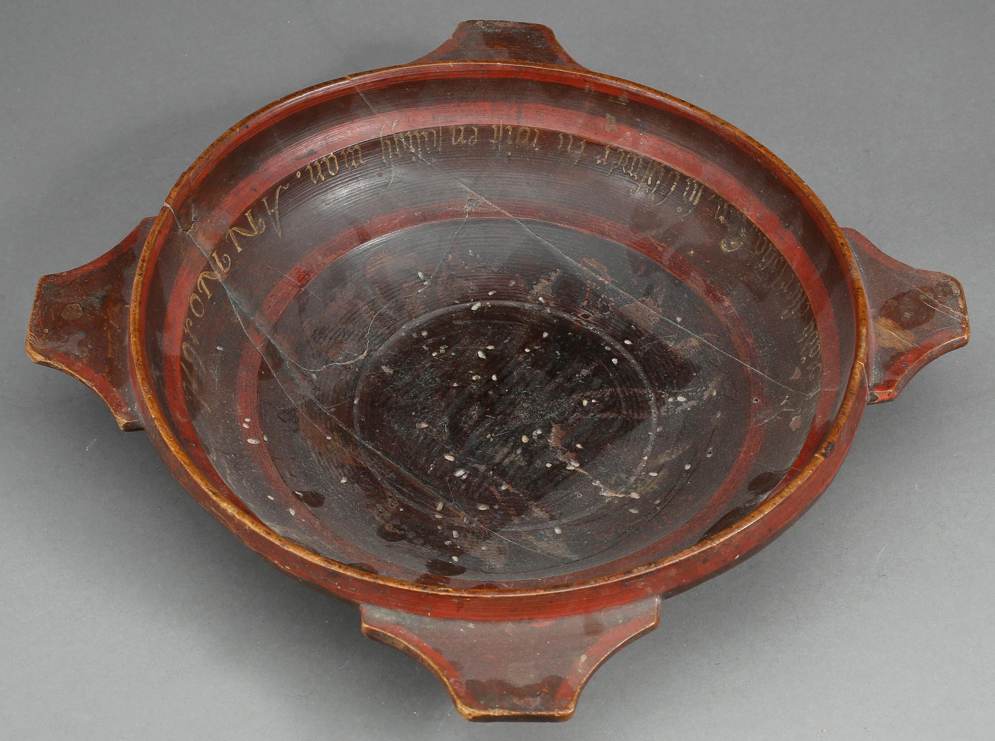 SNIBBBSKÅL, allmoge, daterad 1676.