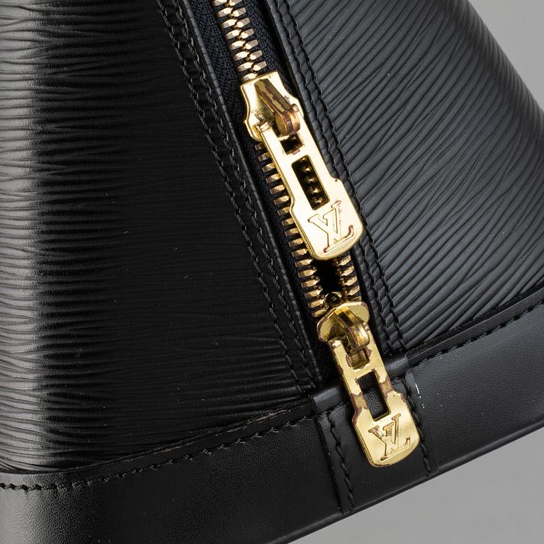 A Black Epi Leather 'Alma' Handbag.