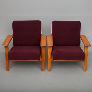 FÅTÖLJER, ett par, "GE-290", Hans J Wegner, Getama, Danmark, 1900-talets andra hälft.