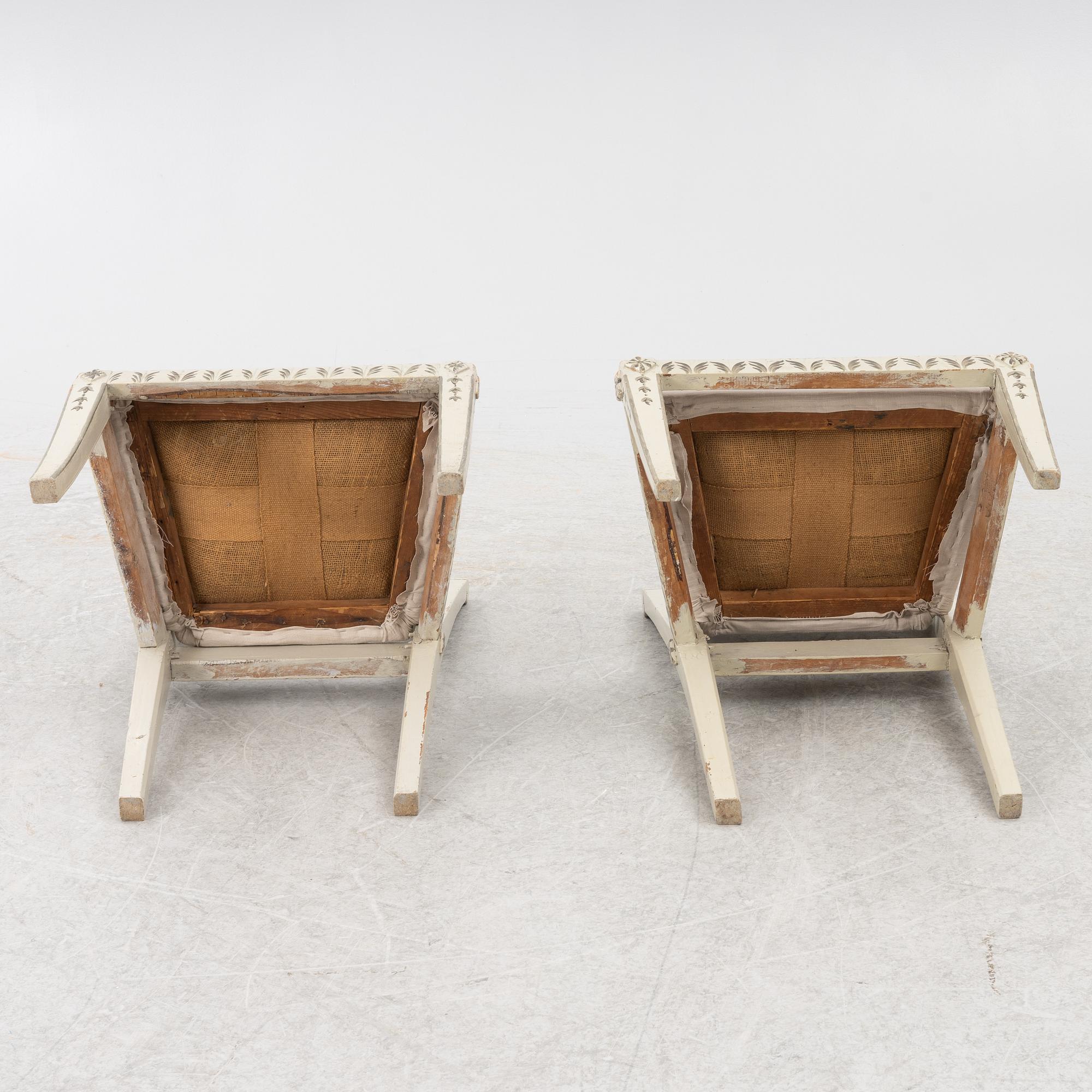 Four chairs. Early 19th century.