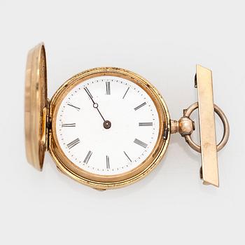 Pocket watch/pendant watch, hunter, 33.5 mm.