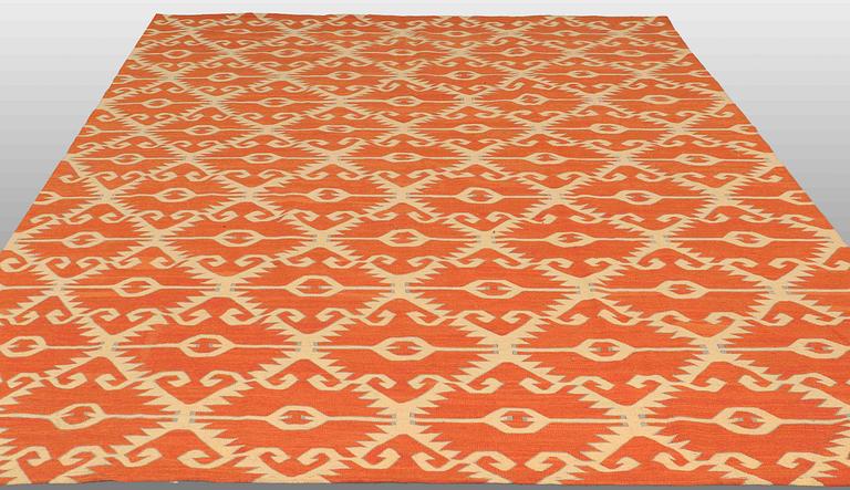 A CARPET, flat weave, around 301 x 263 cm.