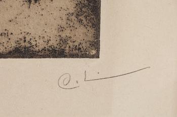 CARL LARSSON, "Erik Axel Karlfeldt" signerad i blyerts.