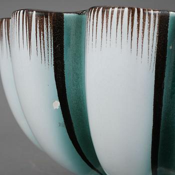 SKÅL, flintgods. Arthur Percy, Gefle porslinsfabrik, 1920-30-tal.