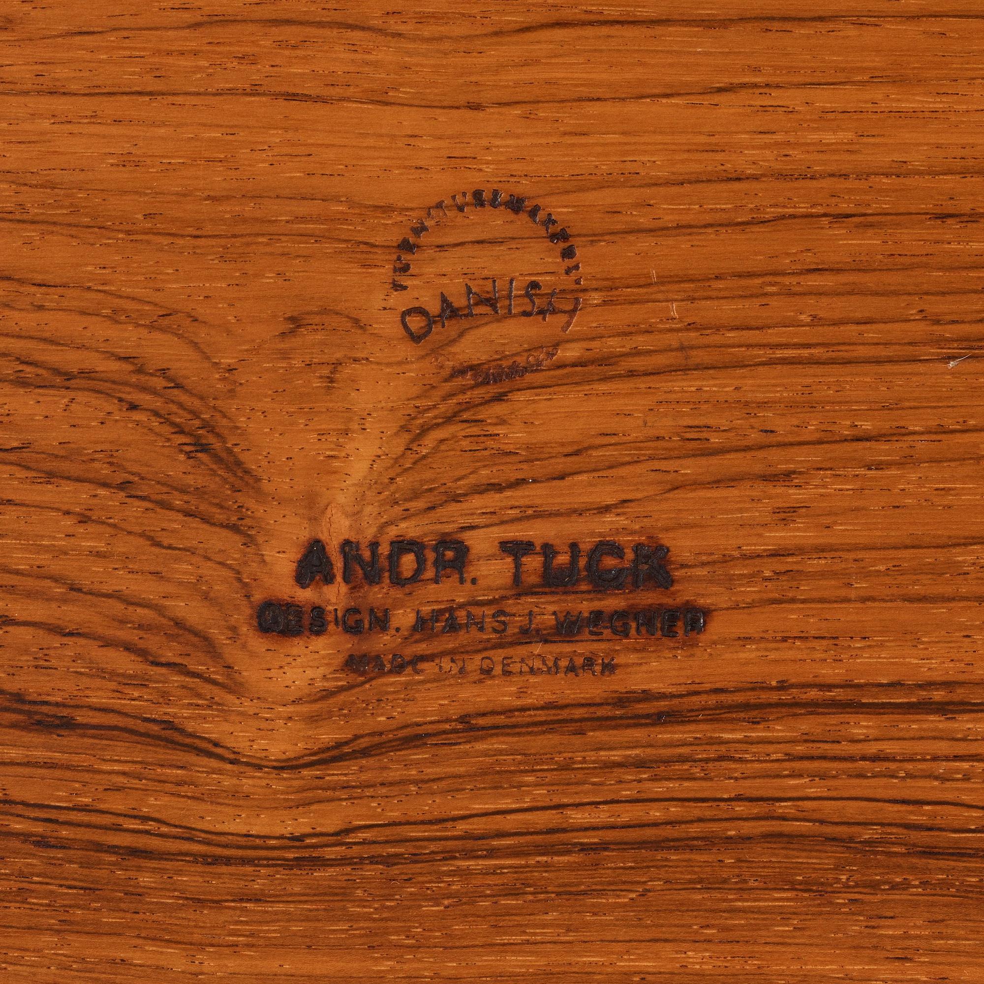 Hans J. Wegner, a palisander sofa table, 'AT-12', Andreas Tuck, Denmark 1950-60s.