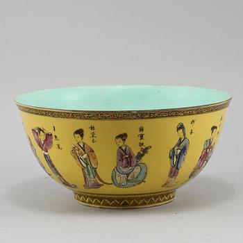 BÅLSKÅL, porslin, Kina, 1900-tal.