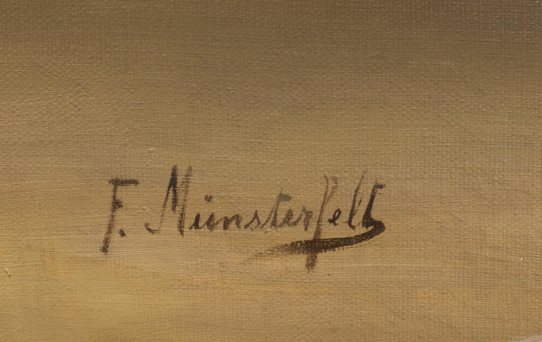 Okänd konstnär, olja på duk. Signerad F. MÜNSTERFELDT. 1800/1900-tal.