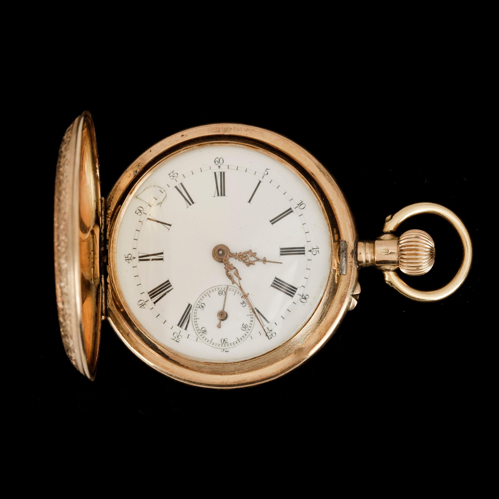 FICKUR / MORMORSUR, 3 st, 14 k guld, 1800/1900-tal. Total vikt ca 98 g.