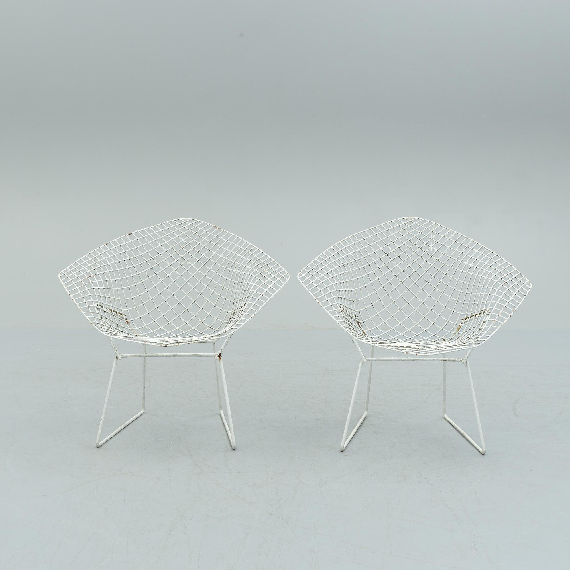 HARRY BERTOIA, STOLAR, ett par, "Diamond Chair", 1950-/1960-tal.