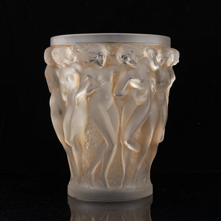 René Lalique, a 'Bacchantes' glass vase.