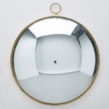 Piero Fornasetti, a brass mirror, Milan, Italy 1960's.