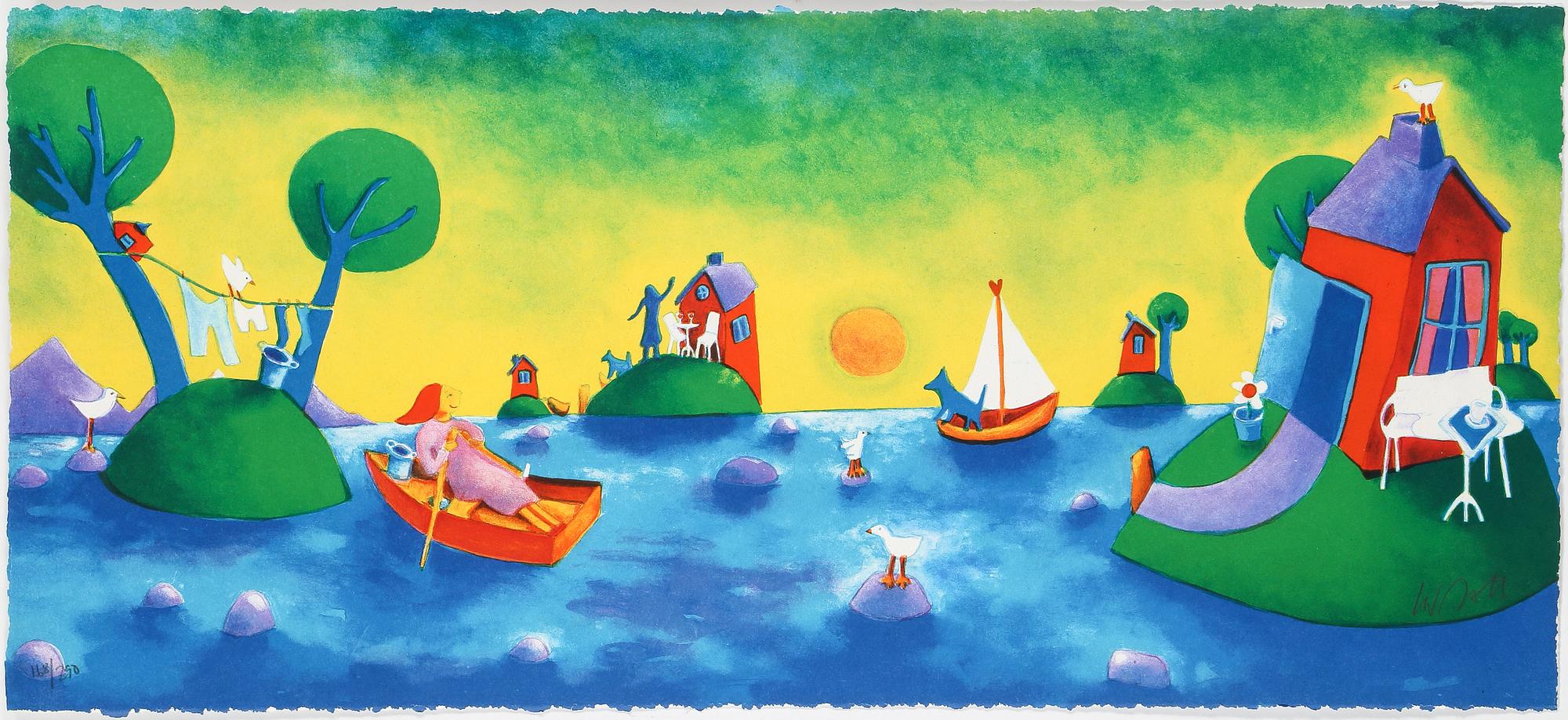 INGRID ROTH, färglitografi, signerad, numrerad 168/250.