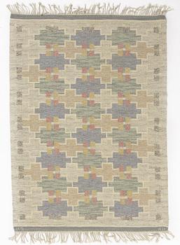 Mary Sandberg, carpet, flat weave, ca 205 x 149 cm, signed MS KH.