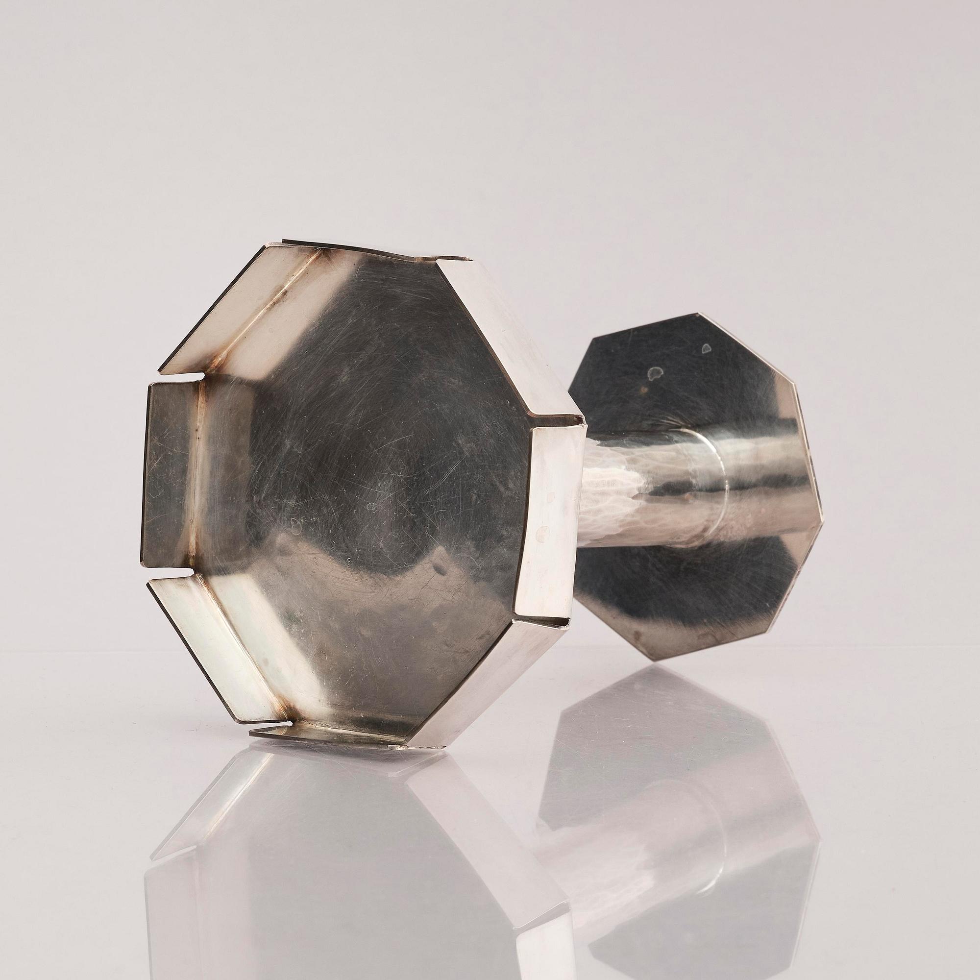 Bengt Liljedahl, ljusstake, sterling silver, Stockholm 1992.