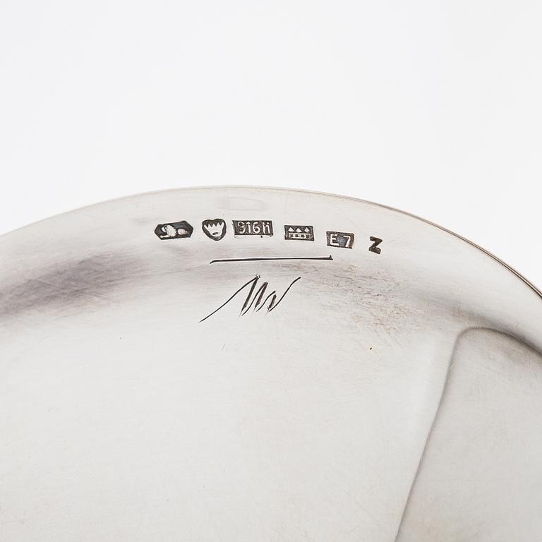 Tapio Wirkkala, a 'TW 58' silver bowl, marked TW, Kultakeskus, Hämeenlinna, Finland 1958.