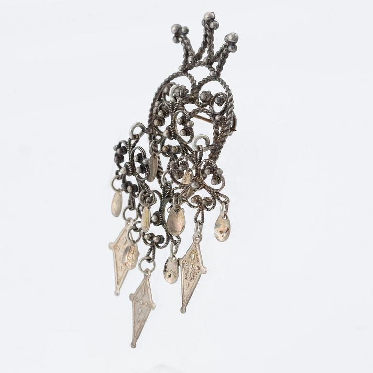 A brooch, silver, possibly Norway.