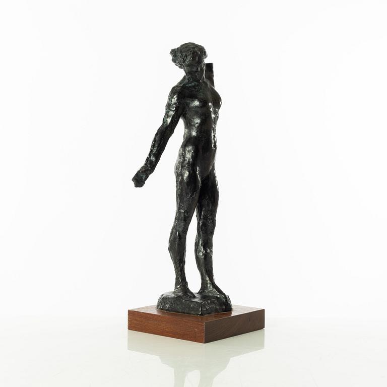 Gudmar Olovson, sculpture. Signed. Numbered. Foundry marl Brons, total height 43 cm, längd 17 cm.