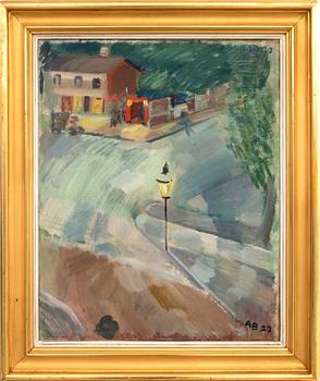 Axel Bentzen, "From white story" - The lonely streetlamp.