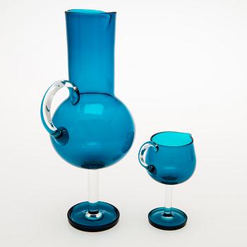 NANNY STILL 5-piece Harlekiini glassware set, Riihimäen Lasi Oy, 1959-69.