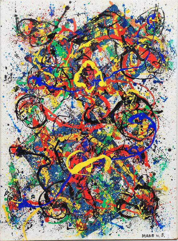 MARC VON SMAGON, akryl på papper, sign o dat -96 a tergo.