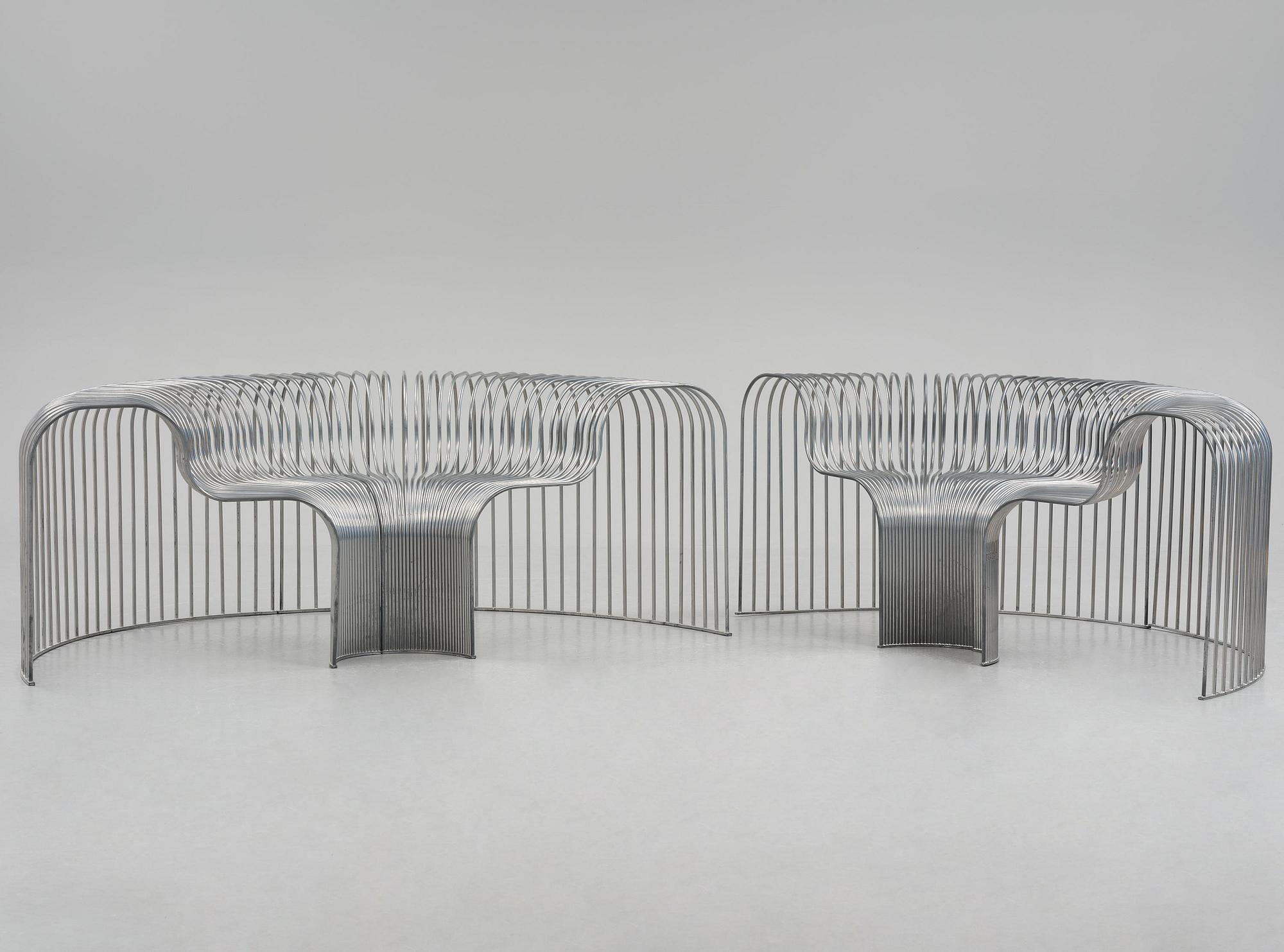 Swedish Girls, modular armchairs, 2+2 pieces, "SS-C-90" from the "Seats System" series, ca 2018.