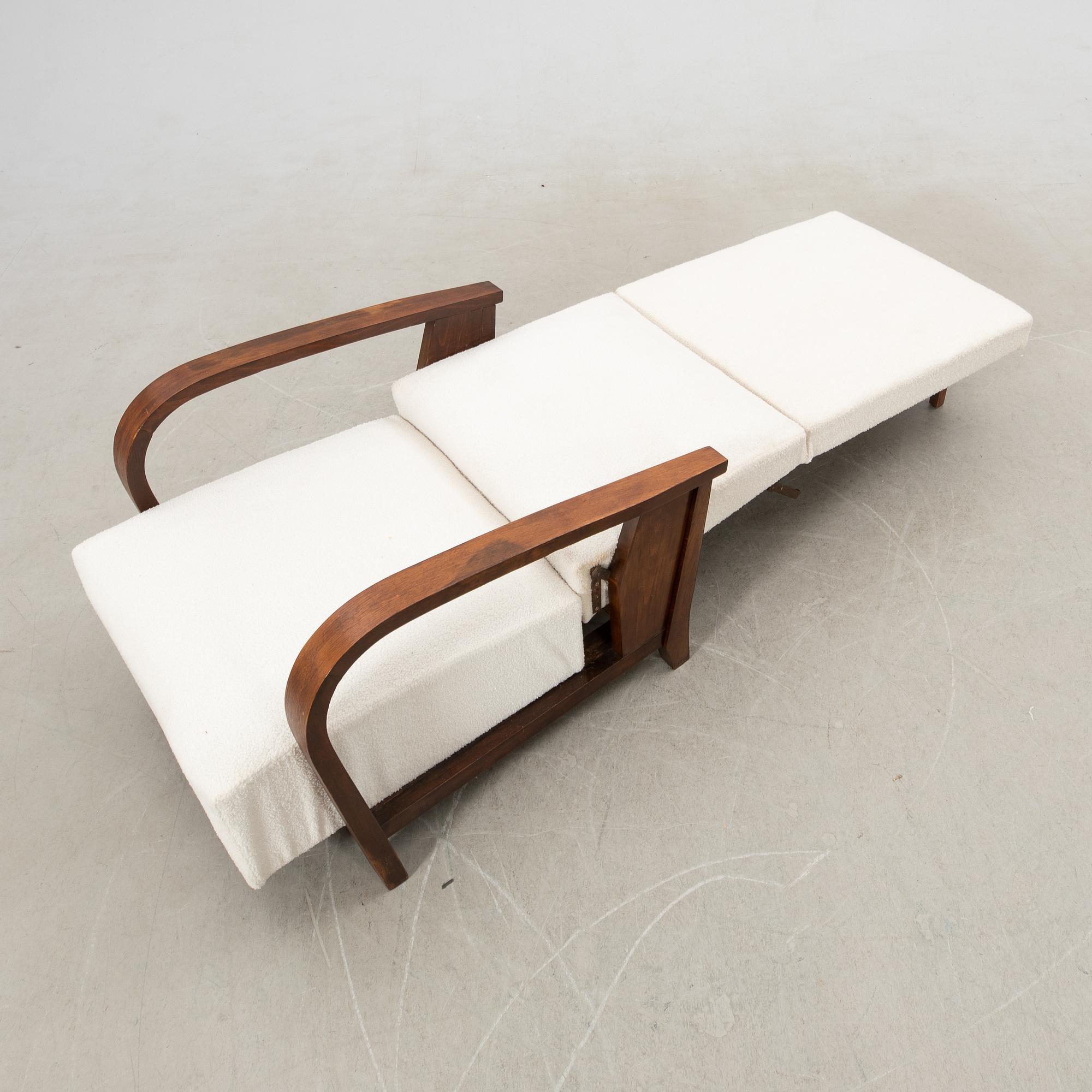 Fåtölj/säng, Art Deco, 1900-talets första hälft.