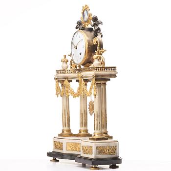 A Louis XVI late 18th century mantel clock.