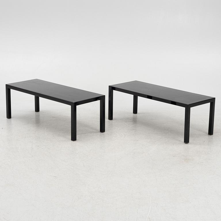 Side tables, a pair, Minotti, Italy.