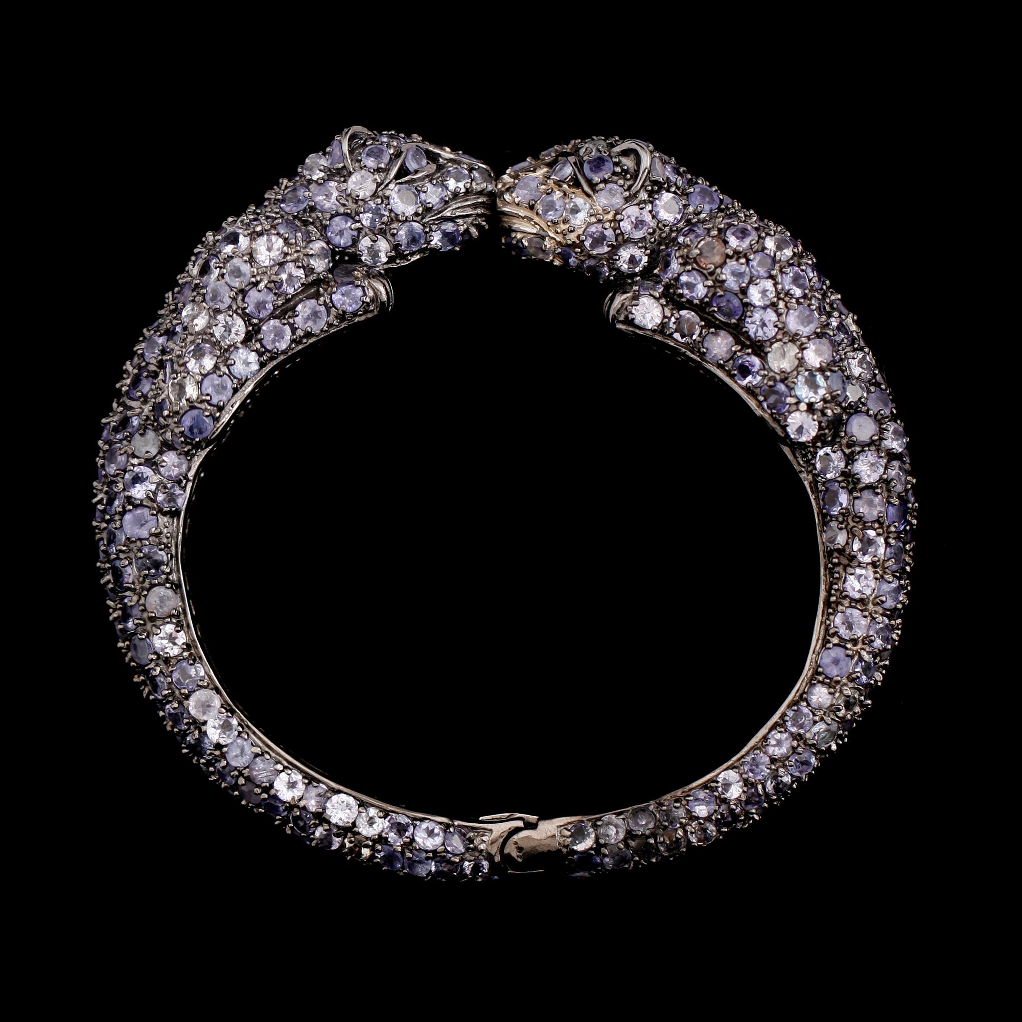 ARMBAND, sterlingsilver, tanzaniter tot ca 50.00 ct.
