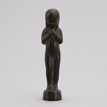 Astri Bergman-Taube, skulptur/sigillstamp, brons, signerad.